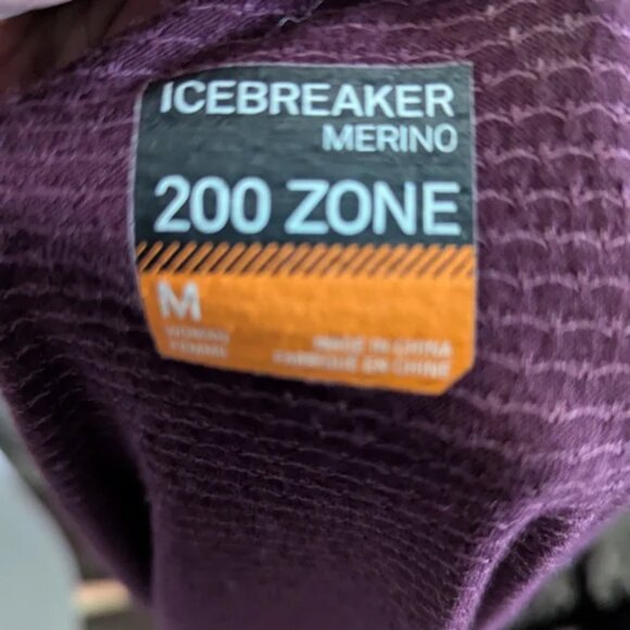 Icebreaker Women's Merino Wool Scoop Neck Top Maroon Size M - Picture 3 of 4